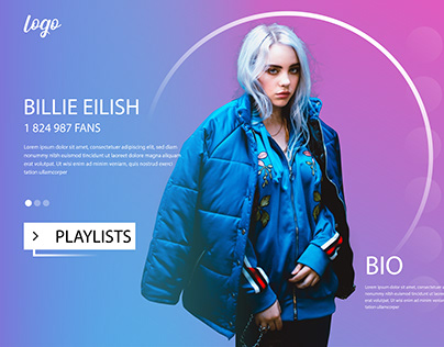 design website streaming musique ( Billie elish )