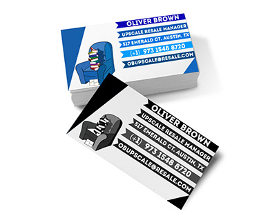 2021-2022 Upscale Resale business cards mock up