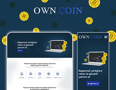 OwnCoin Landing page