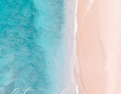 Blue & Tan Drone Photography Beach Motivational Quote