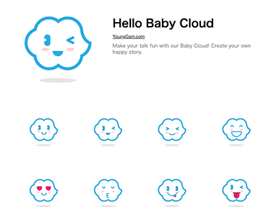 messenger sticker : Hello Baby Cloud