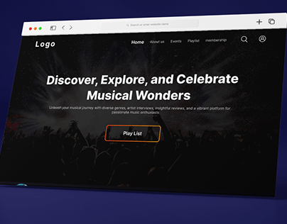 Music Concert website UI Design