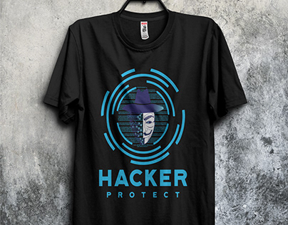 Hacker typography t-shirt design