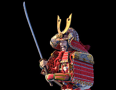 Red Ō-yoroi Samurai