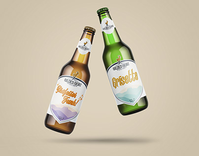 Gilded Goat Brewery Label Designs