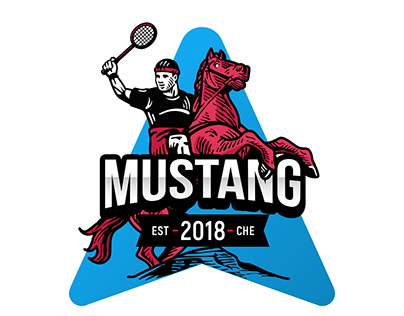 Logo for badminton club Mustang