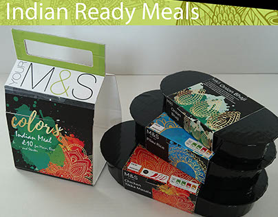 Indian ready meal design for M&S Takumi Naka