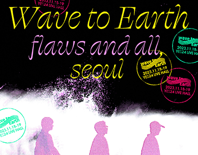 Project thumbnail - wave to earth [flaws and all, seoul] concert poster