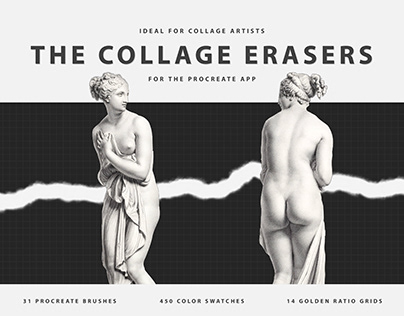 The Collage Erasers Procreate Brushes