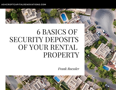 6 basics of security deposits of your rental property