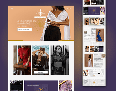 Fashion Website Design for Luxurious Brand Lorrive