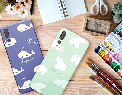 Scandinavian animal pattern smartphone cases design