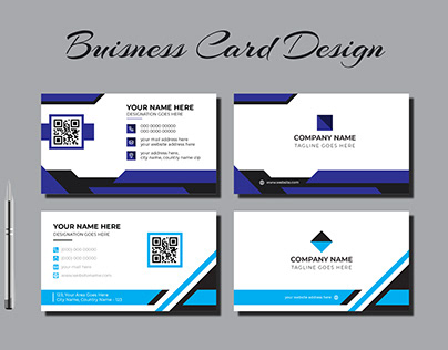Corporate Business Card Design With Mockup