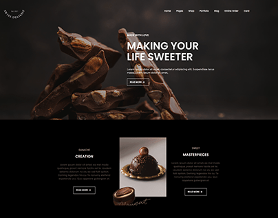 Dark Chocolate - Wordpress - Elementor - Website