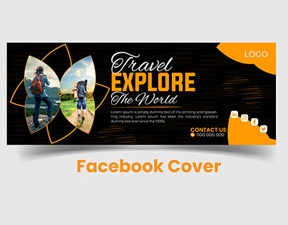 creative Facebook cover design for travel explore