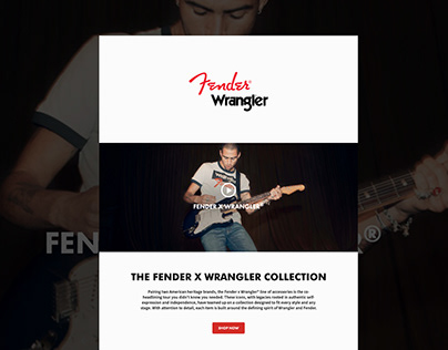 Fender X Wrangler Landing Page