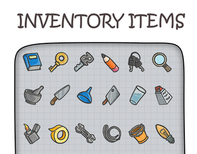 Inventory Game Items for RPGs and Adventure Games