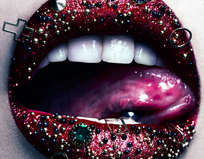 Gem Lips - Macro beauty photogarphy
