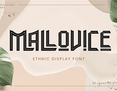 Mallovice a ethnic display font