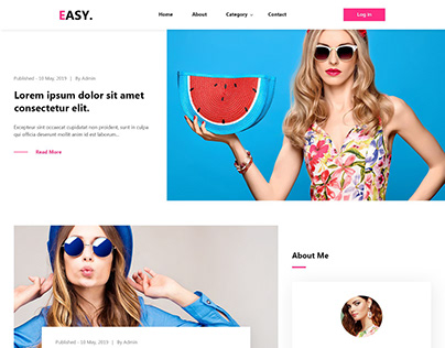 Easy - Lifestyle & Fashion Blog PSD
