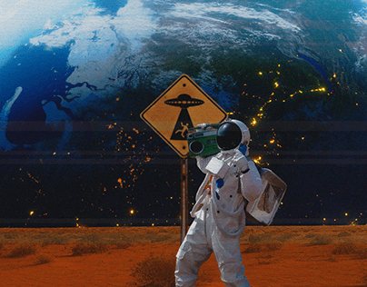 Astronauta dançando no espaço