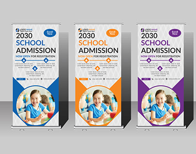 For School Admission Roll Up Banner