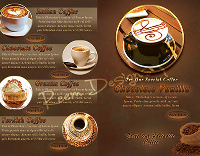 coffe shop menu design
