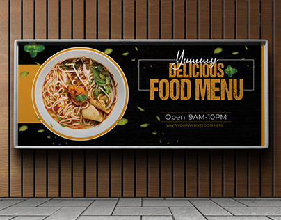 Food Menu Billboard Design