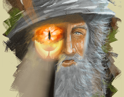 Gandalf, O Cinzento - Ilustração digital