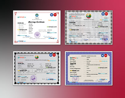 Kyrgyzstan, Laos, Latvia certificate templates