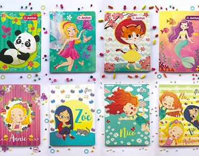 Notebook covers / Diseño de cuadernos Justus y Loro