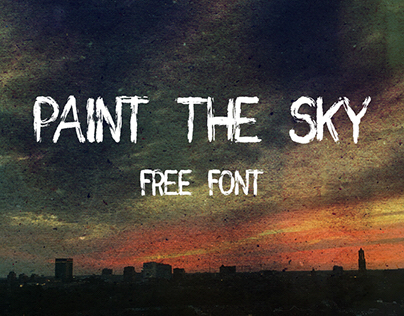 Free Font // Paint the Sky Free Brush Font