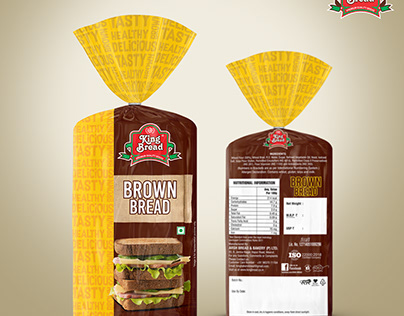 King Bread's Brown Bread Packaging Design.