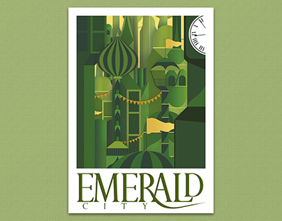 Emerald City Travel Poster