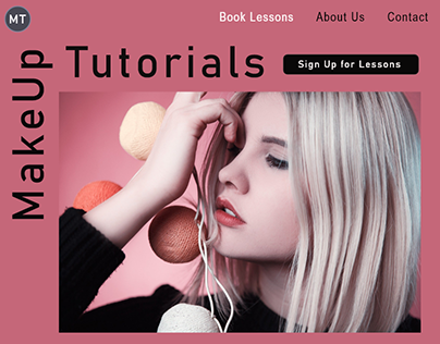 AdobeXD UI Website Design; Makeup Tutorials