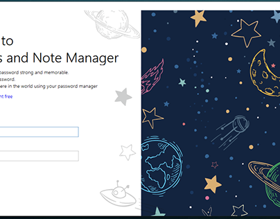 Passwords And Note Manager System UI Design