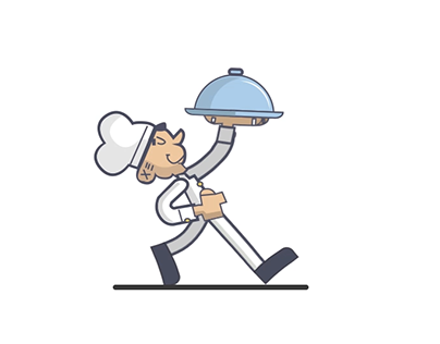 Chef Walks - Animated Gif