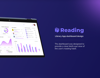 Reading App - website dashboard UI