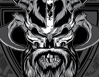 The Warrior Within (Viking Warrior Skull)