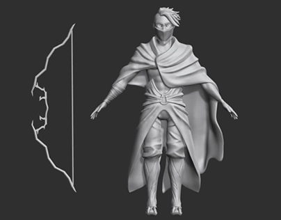 Moba character sculpture for assignment