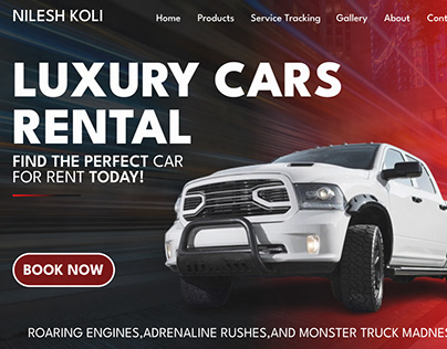 Web UI Design of Luxury Cars Rental