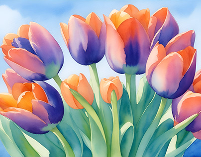 Tulips Watercolor