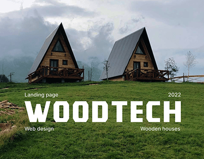 WoodTech - wooden houses | landing page web design