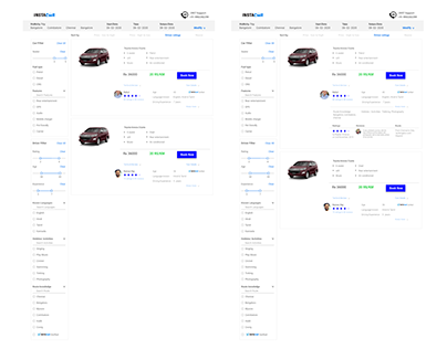 Instacar- Car listing page