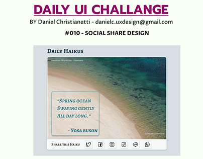 DAILY UI - 010 - SOCIAL SHARE DESIGN
