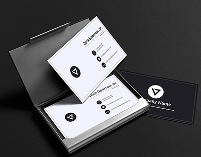 Simple two color (Black & White) business card.