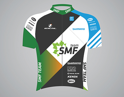 Professional cycling team's (SMF Team) t-shirt design
