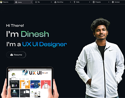 Interactive resume - Dinesh Kumar - UI UX Designer
