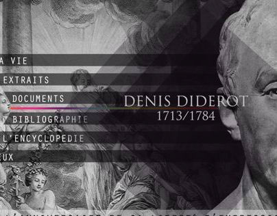 Poster for kiosk - Denis Diderot's bithday