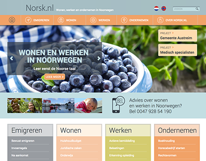 Webdesign Norsk.nl - Wonen en werken in Noorwegen